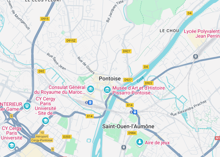 Map of Pontoise, France