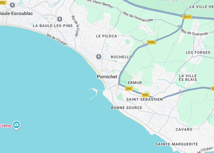 Map of Pornichet, France