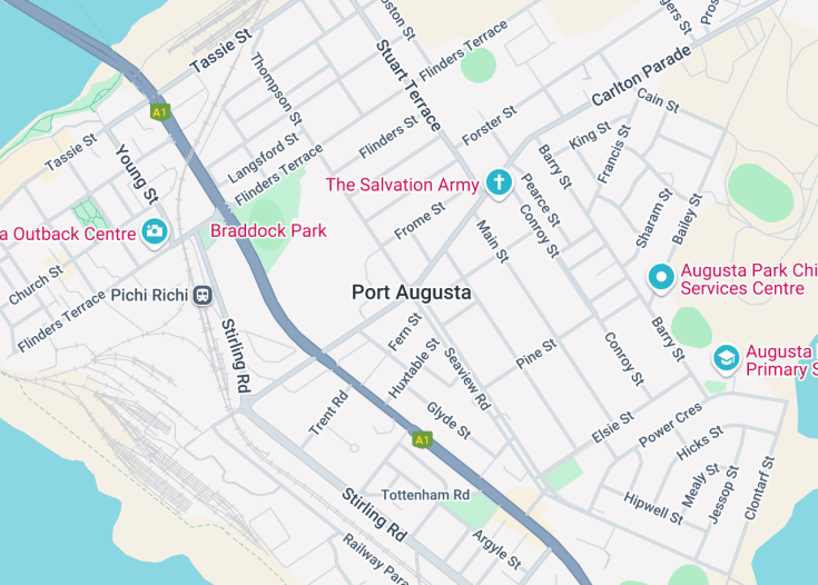 Map of Port Augusta, Australia