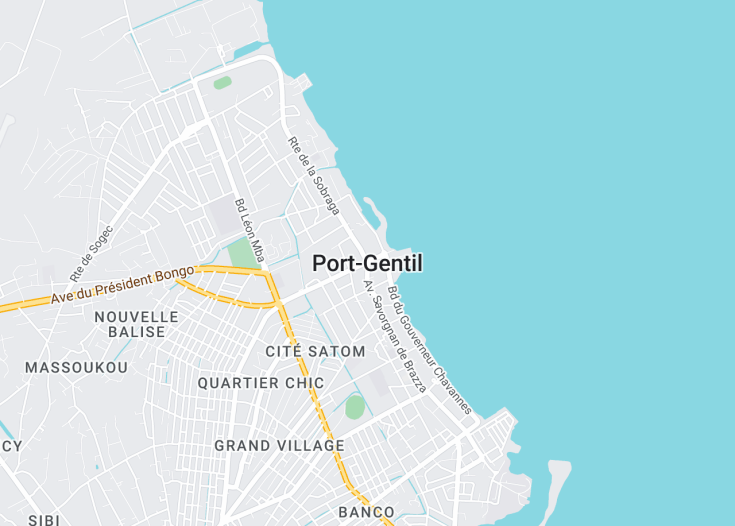 Map of Port-Gentil, Gabon