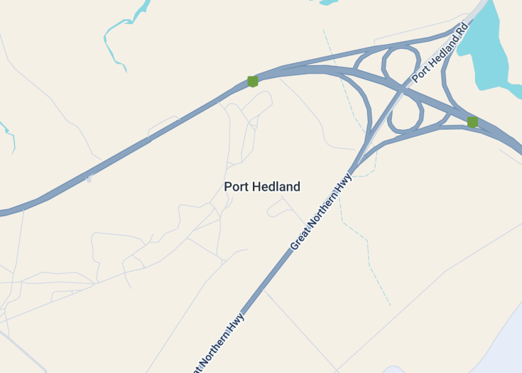 Map of Port Hedland, Australia