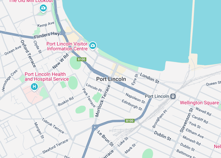 Map of Port Lincoln, Australia