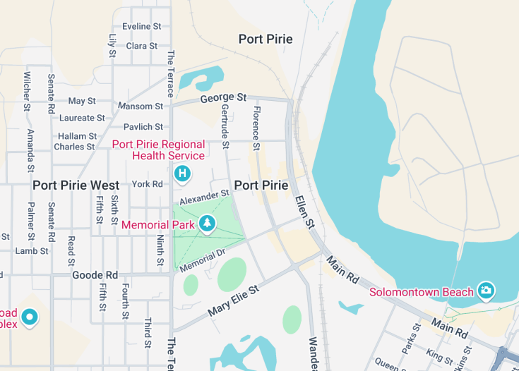 Map of Port Pirie, Australia