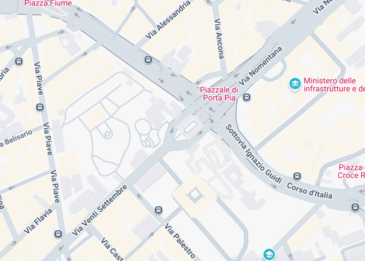 Map of Porta Pia, Rome