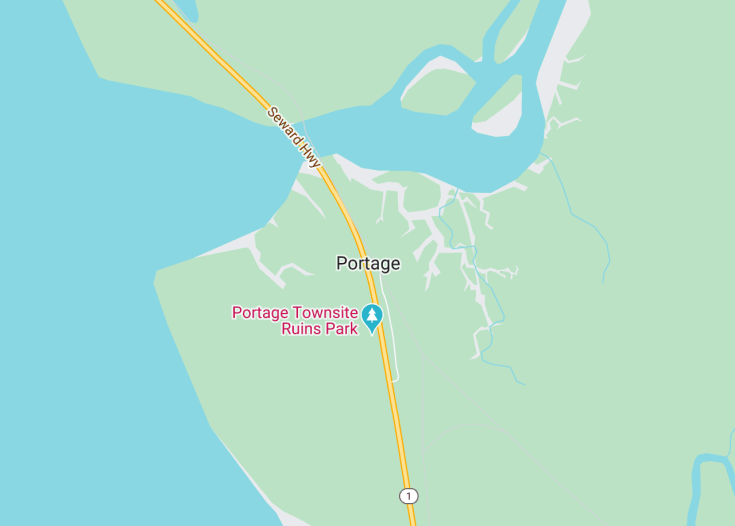 Map of Portage, Alaska (USA)