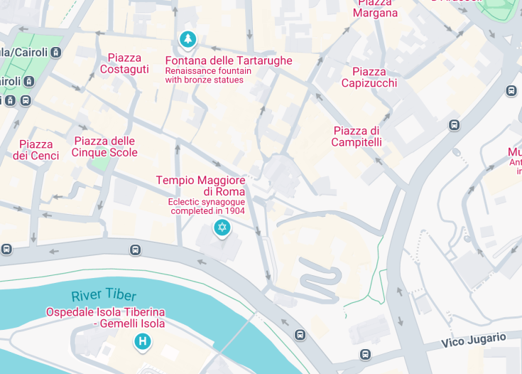 Map of Portico d’Ottavia, Rome