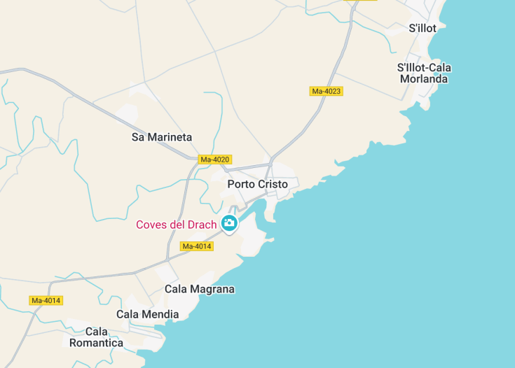 Map of Porto Cristo, Mallorca (Balearic Islands, Spain)