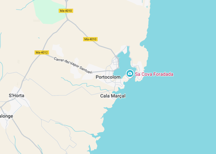 Map of Portocolom, Mallorca (Balearic Islands, Spain)