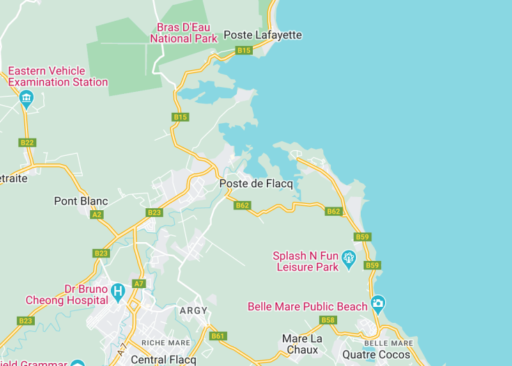 Map of Poste de Flacq, Mauritius