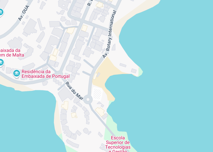 Map of Prainha Beach, Praia