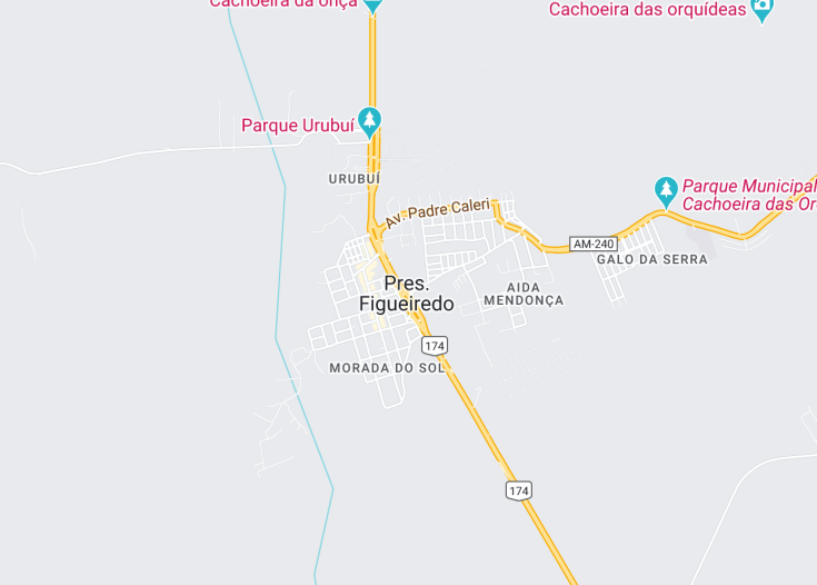 Map of Presidente Figueiredo, Brazil