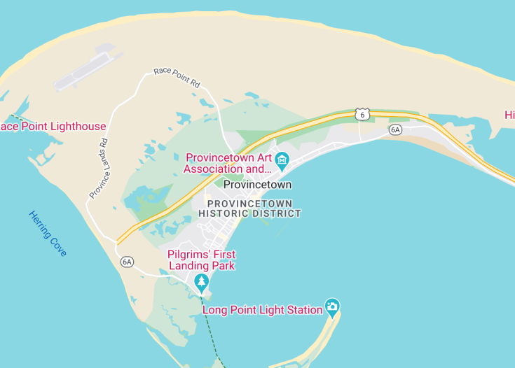 Map of Provincetown, Massachusetts (USA)