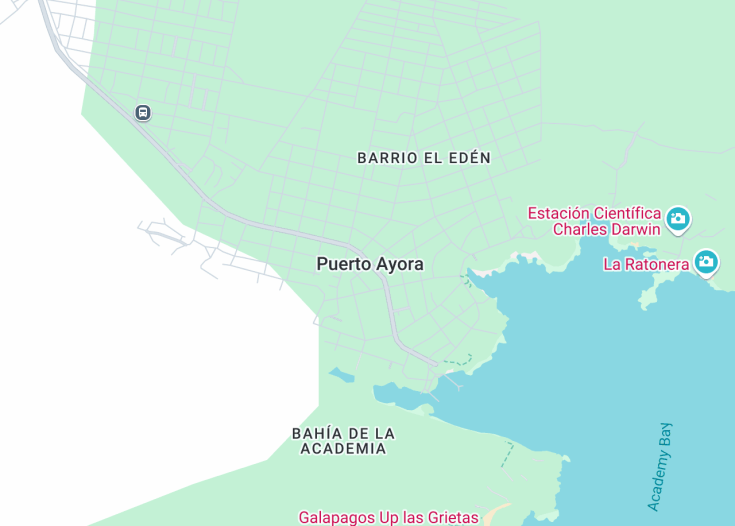 Map of Puerto Ayora, Ecuador