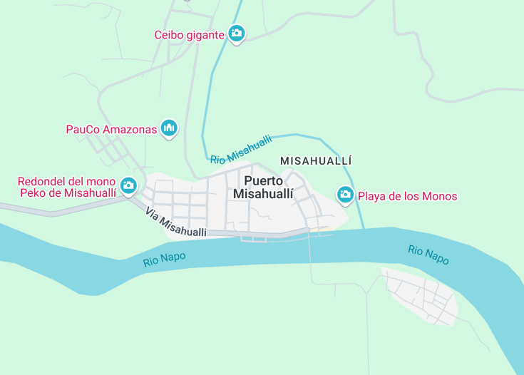 Map of Puerto Misahuallí, Ecuador