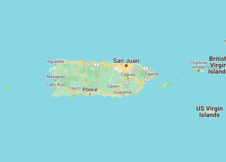 Map of Puerto Rico (USA), 