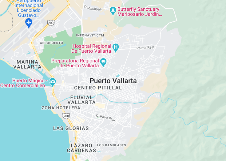 Map of Puerto Vallarta, Mexico