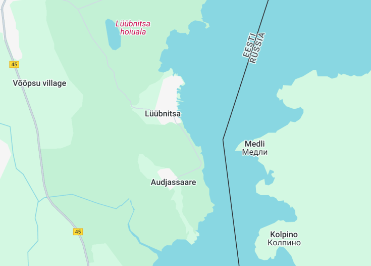 Map of Puhkamise koht, Lüübnitsa