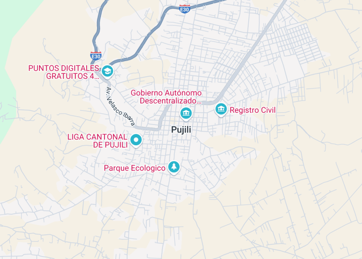 Map of Pujilí, Ecuador