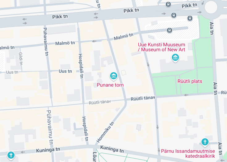 Map of Punane torn, Pärnu