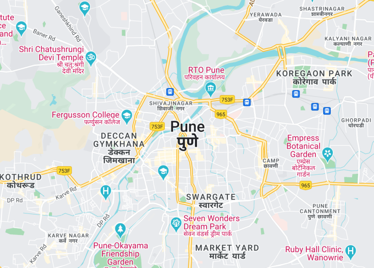 Map of Pune, India