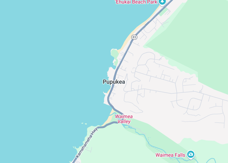 Map of Pupukea, Hawaii (USA)