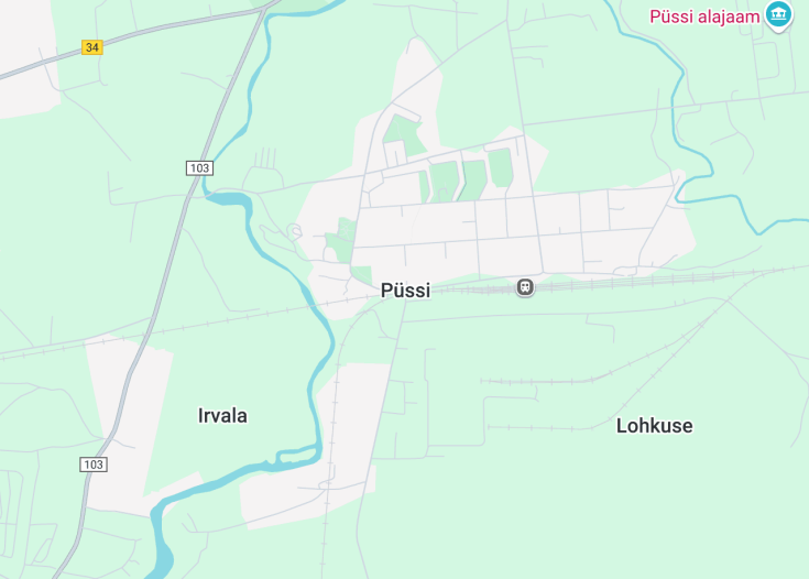 Map of Püssi, Estonia