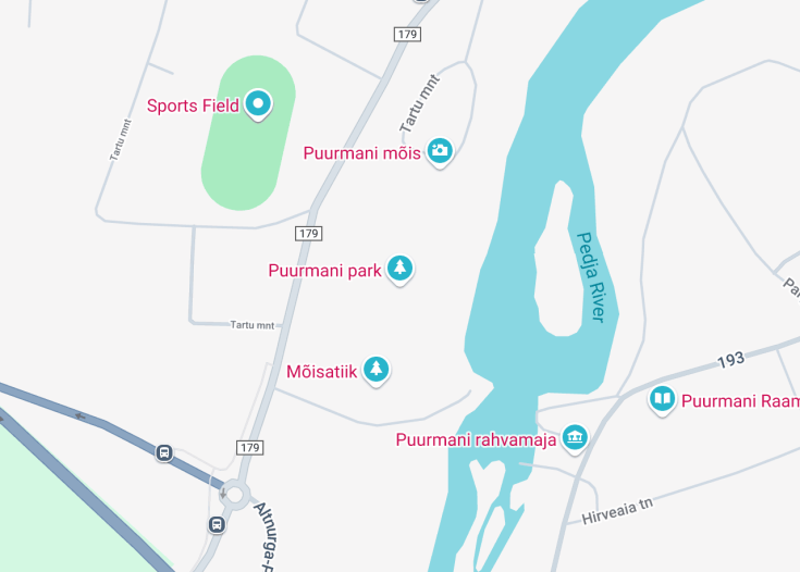 Map of Puurmani park, Puurmani