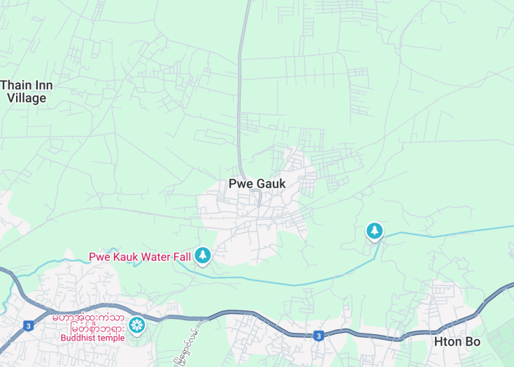 Map of Pwe Gauk, Myanmar