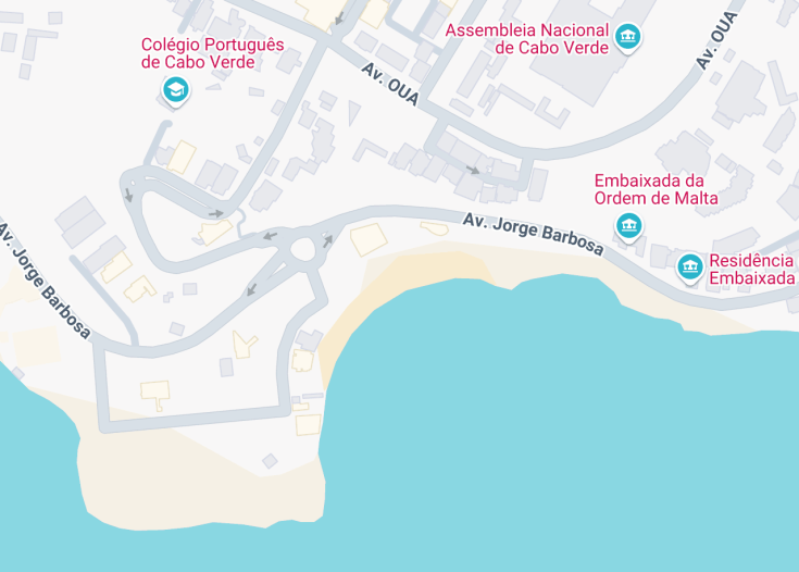 Map of Quebra Canela beach, Praia