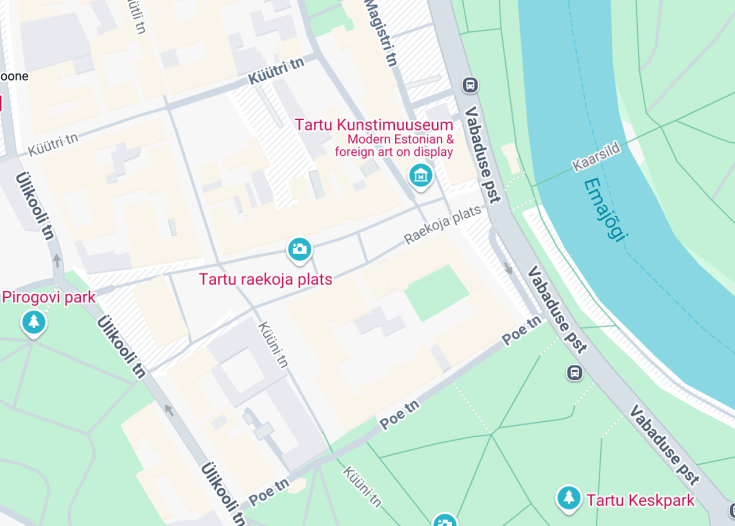 Map of Raekoja plats (Town Hall Square), Tartu