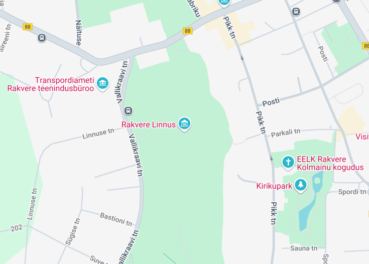 Map of Rakvere Castle, Rakvere