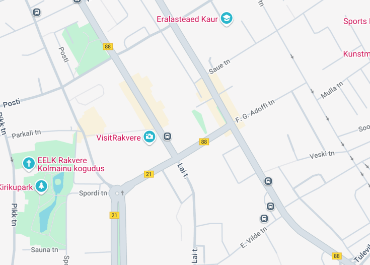 Map of Rakvere Keskväljak, Rakvere