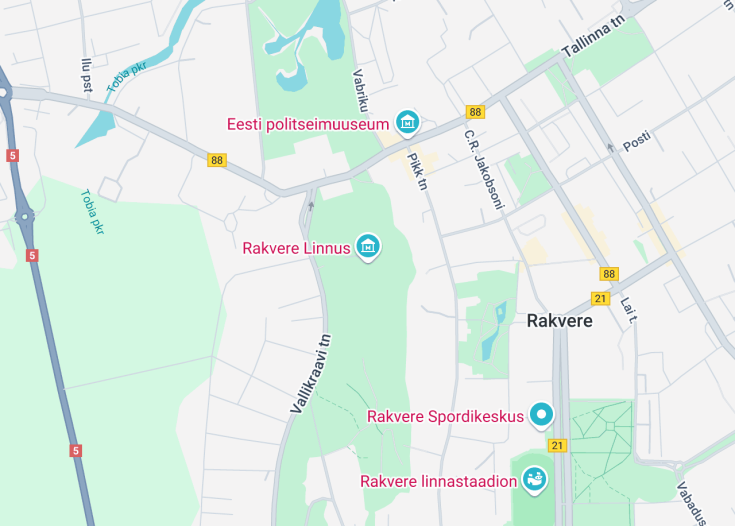 Map of Rakvere Linnus, Rakvere