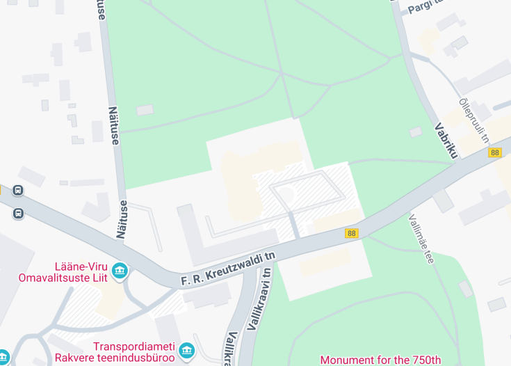 Map of Rakvere Theatre, Rakvere