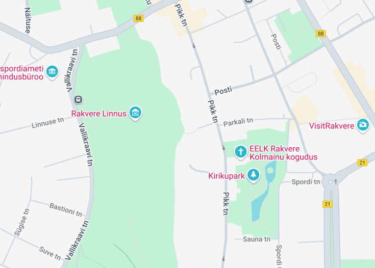 Map of Rakvere Vallimäe trepp, Rakvere