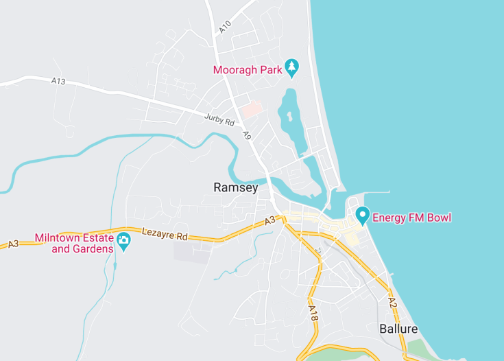 Map of Ramsey, Isle of Man (United Kingdom)