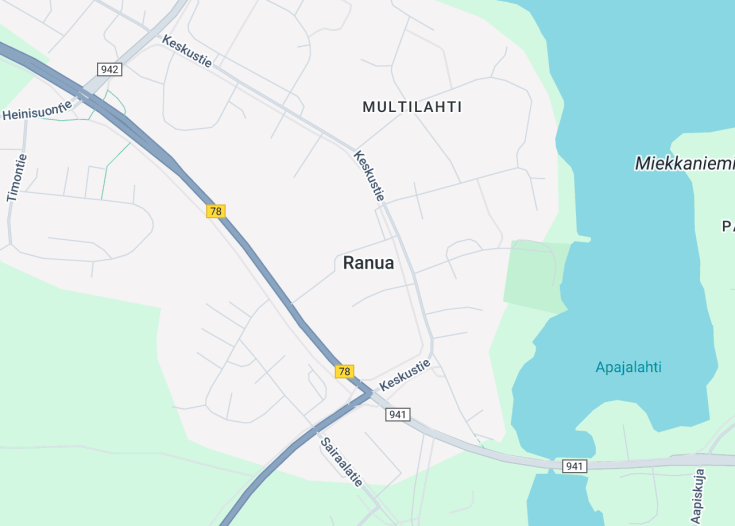 Map of Ranua, Finland