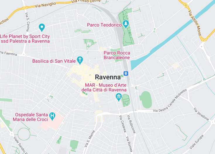 Map of Ravenna, Italy