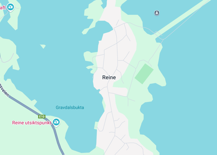 Map of Reine, Norway