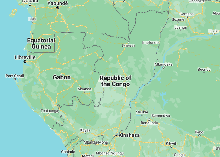 Map of Republic of the Congo – Congo-Brazzaville, 