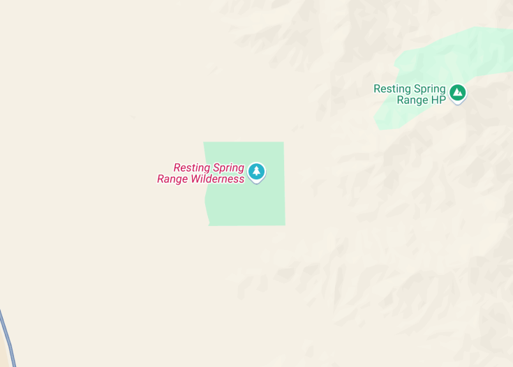 Map of Resting Spring Range Wilderness, Nevada (USA)