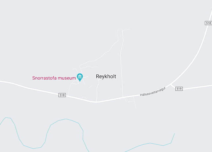 Map of Reykholt, Iceland