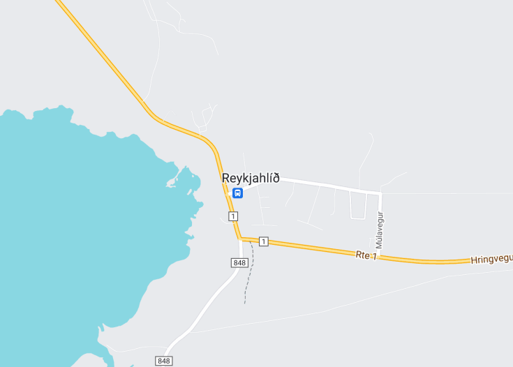 Map of Reykjahlid, Iceland