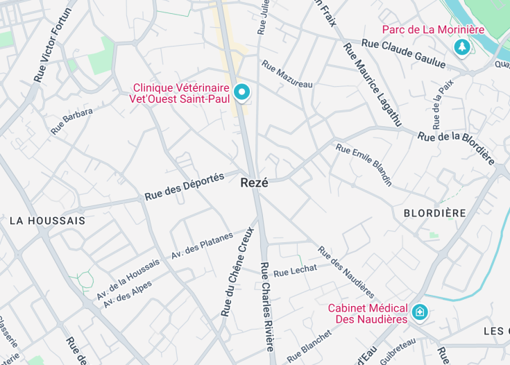 Map of Rezé, France