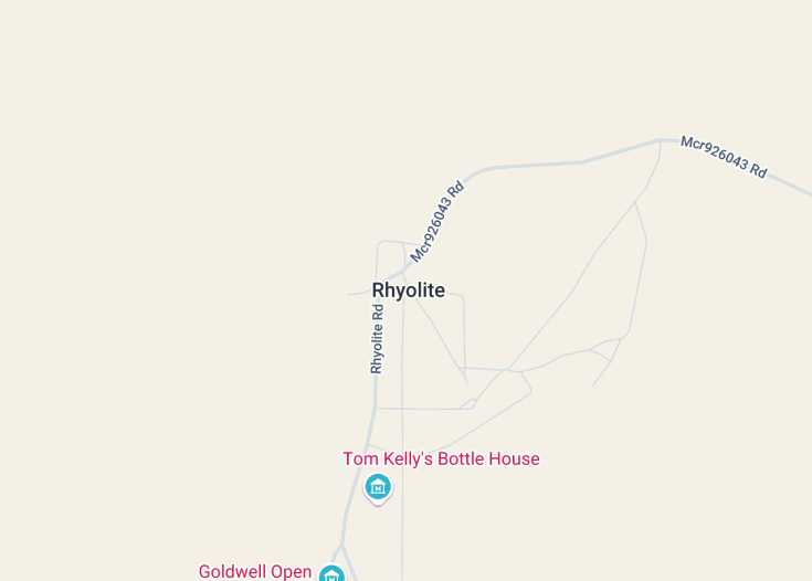 Map of Rhyolite, Nevada (USA)