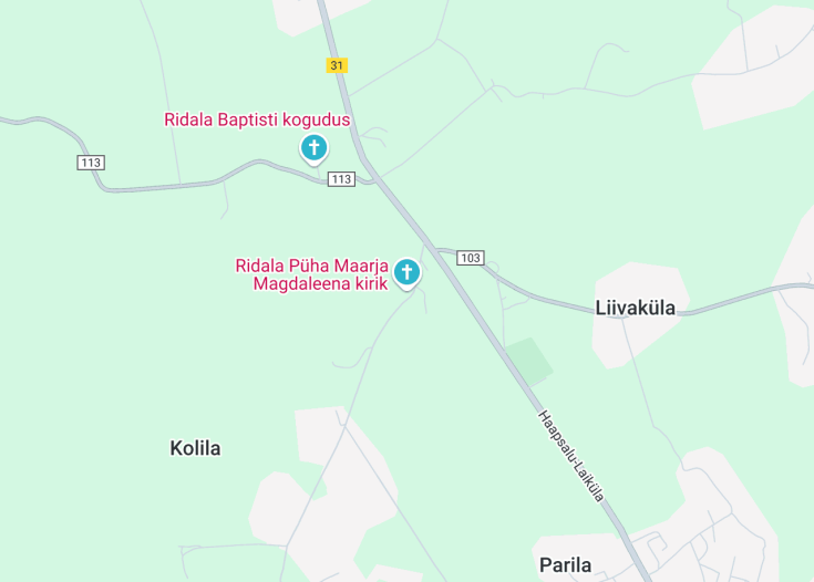 Map of Ridala St. Mary Magdalene church, Haapsalu