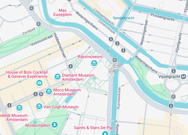 Map of Rijksmuseum, Amsterdam