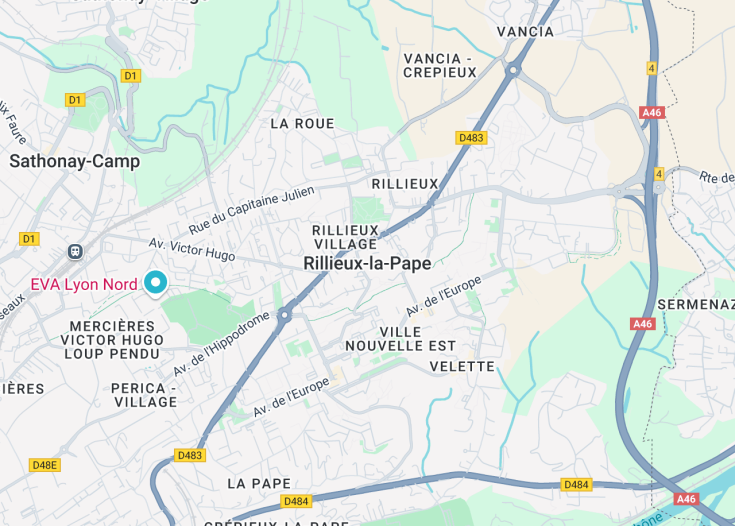 Map of Rillieux-la-Pape, France