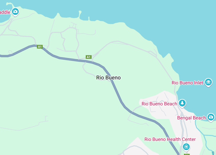 Map of Rio Bueno, Jamaica