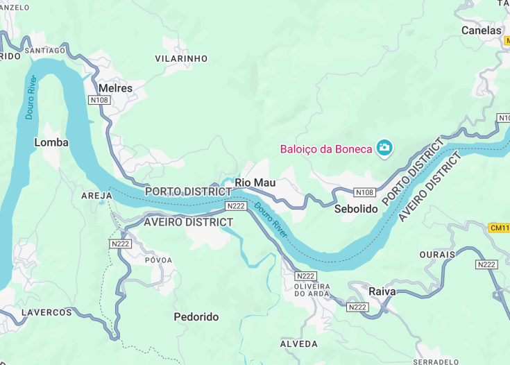 Map of Rio Mau, Portugal